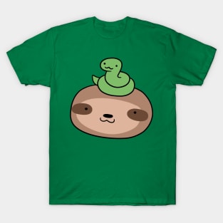 Snake and Sloth Face T-Shirt